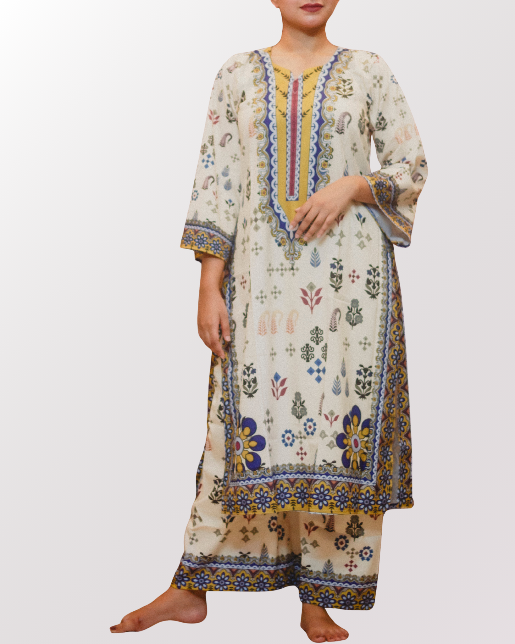 2 Piece Cream Women’s Silk Luxury Set