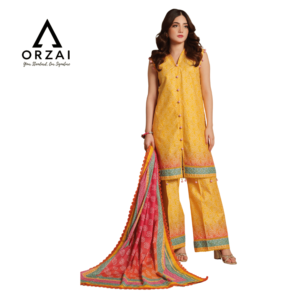 Pakistani 3-Piece Lawn Dress - Image 3