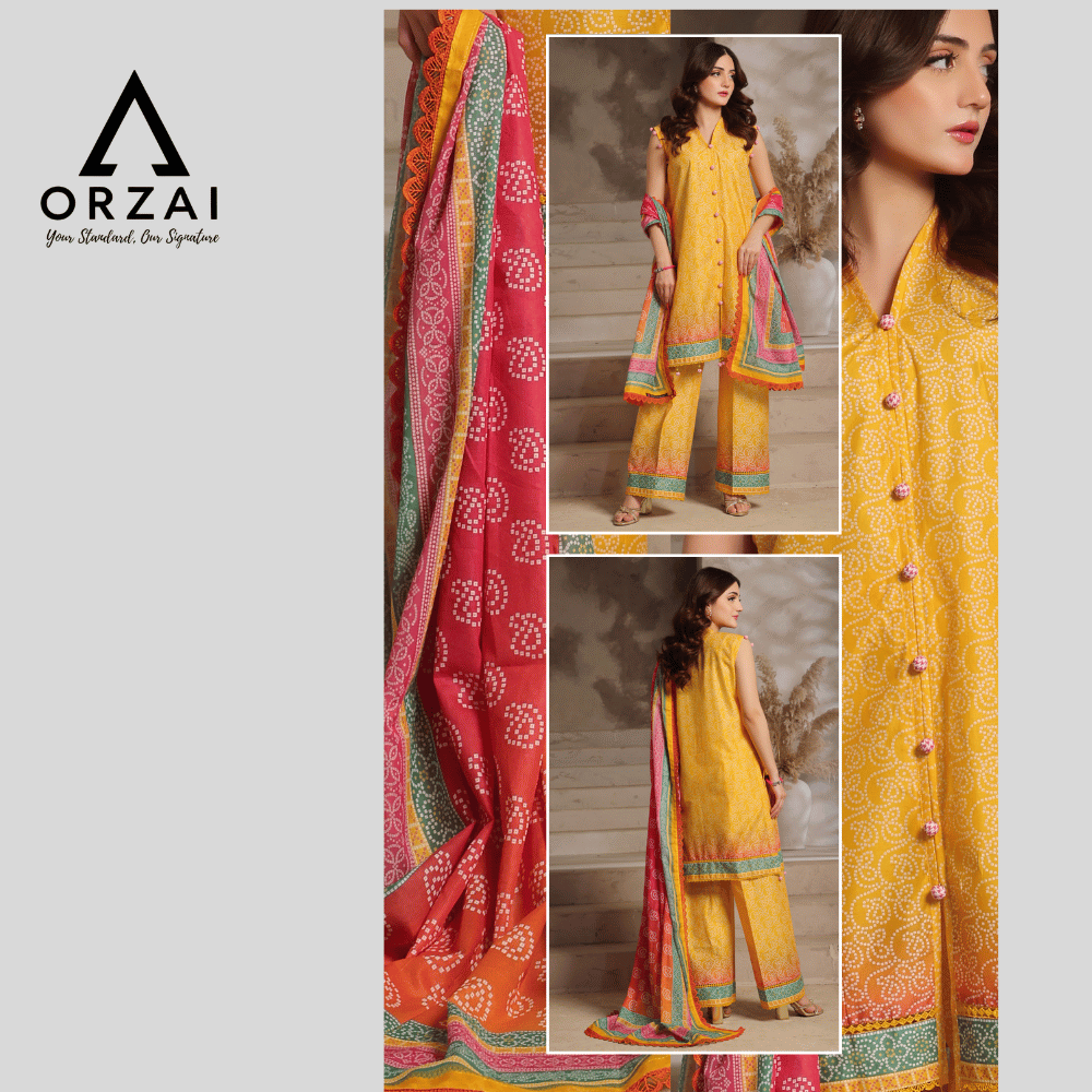 Pakistani 3-Piece Lawn Dress - Image 2