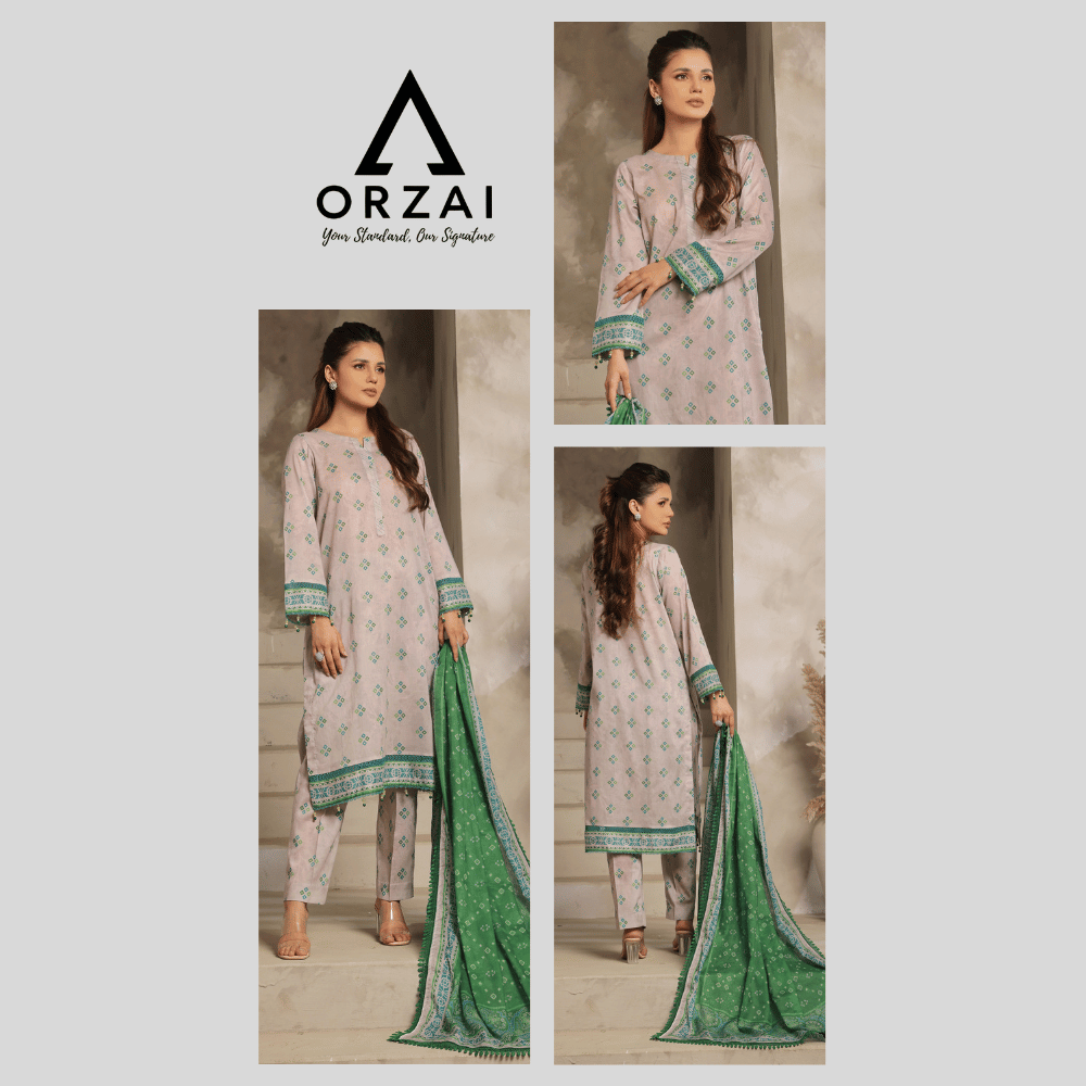 Pakistani 3-Piece Lawn Dress - Image 3