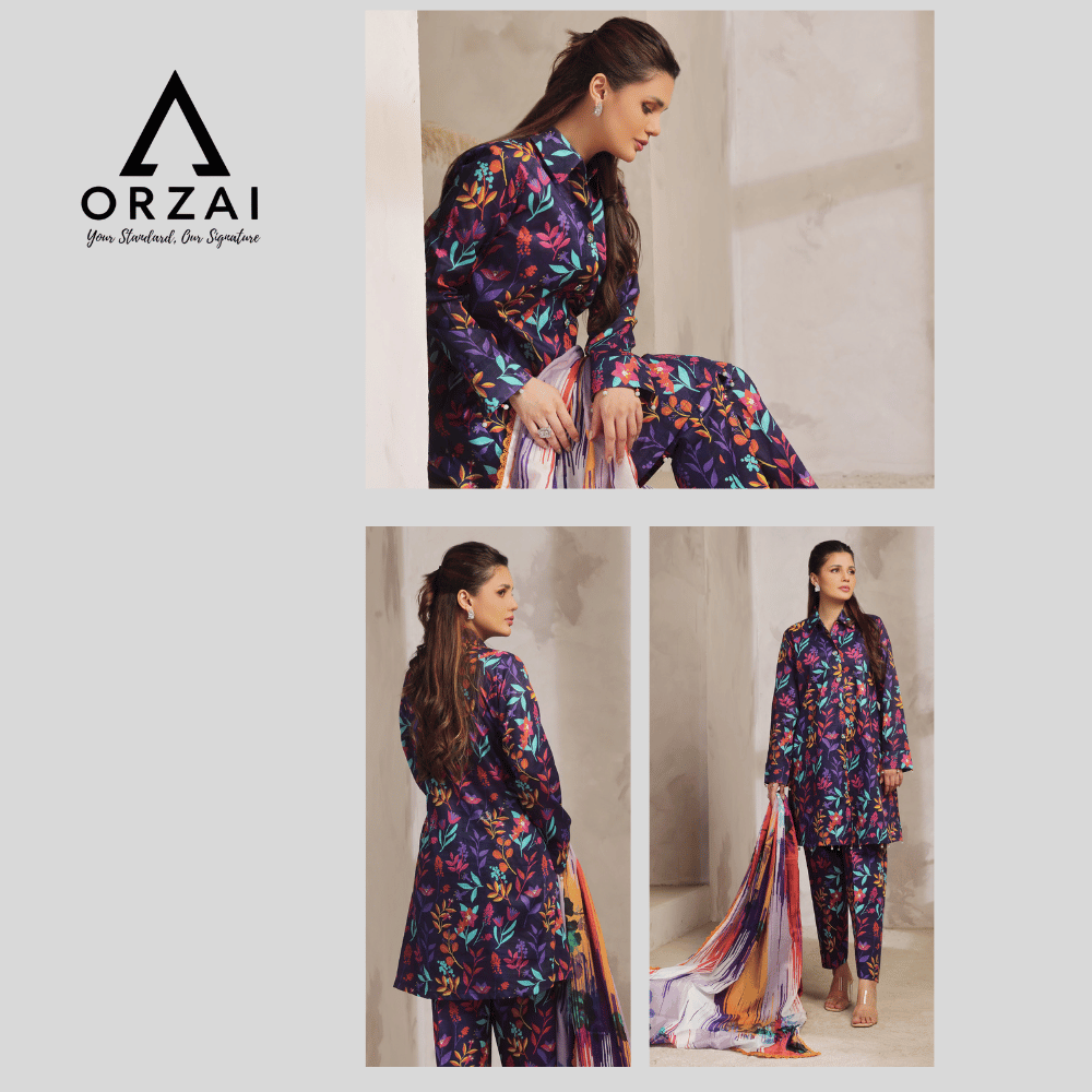 Pakistani 3-Piece Lawn Dress - Image 3