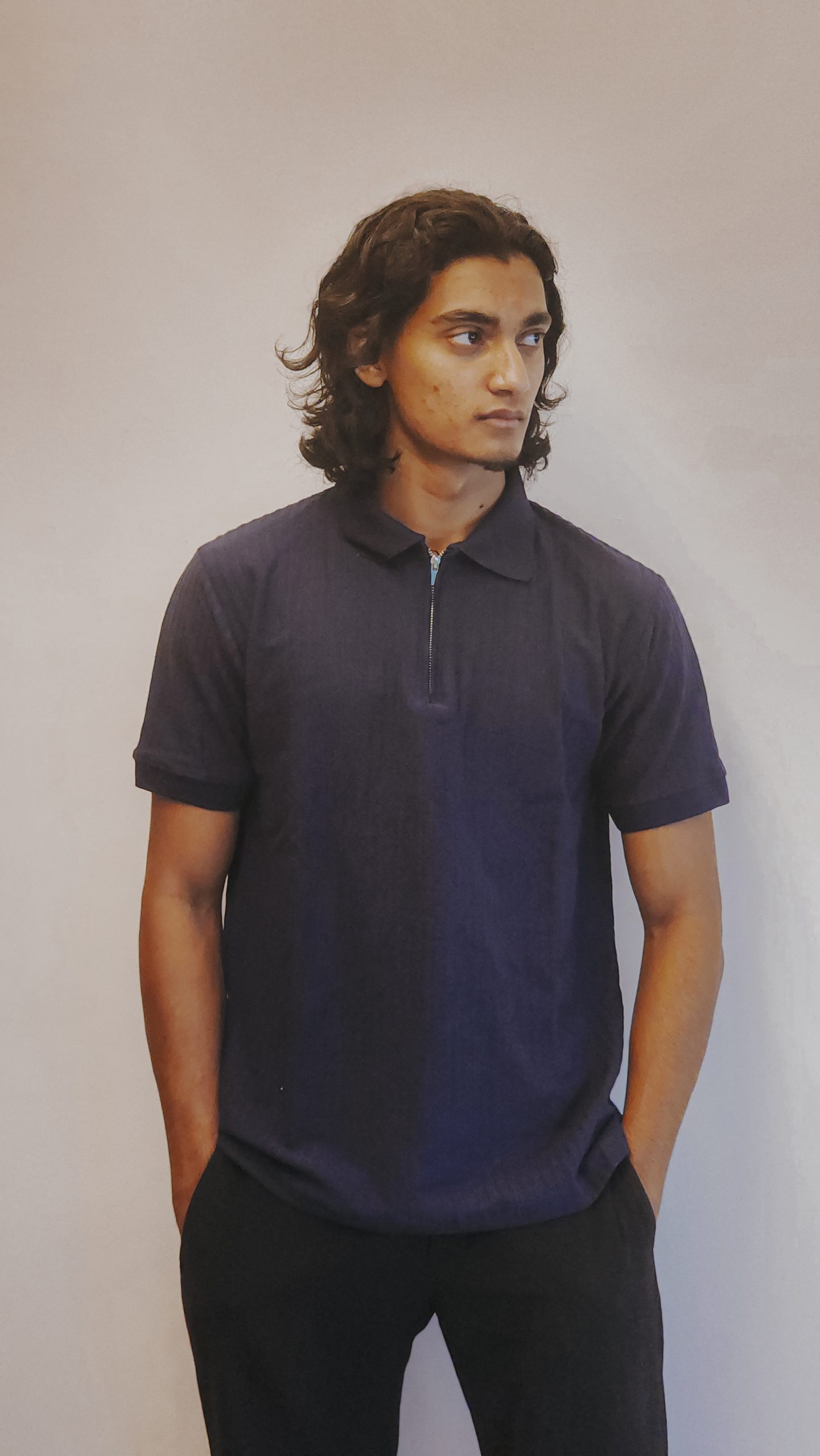 Blue Zipper Old Money Premium Men’s Polo T-Shirt