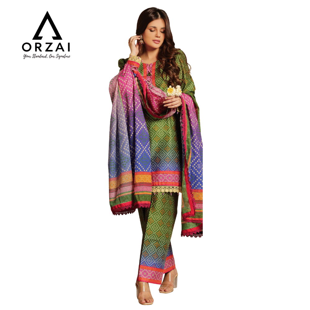 Pakistani 3-Piece Lawn Dress - Image 6