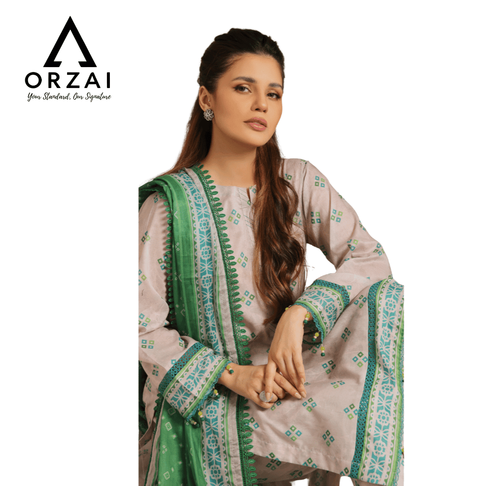 Pakistani 3-Piece Lawn Dress - Image 4