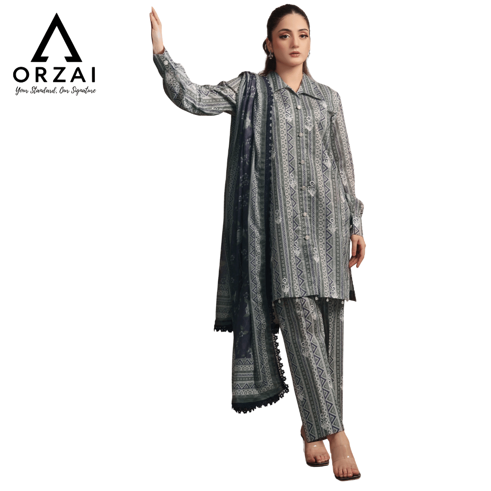 Pakistani 3-Piece Lawn Dress - Image 5