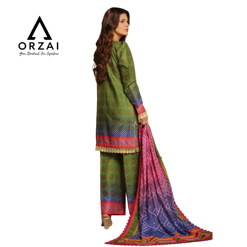 Pakistani 3-Piece Lawn Dress - Image 3