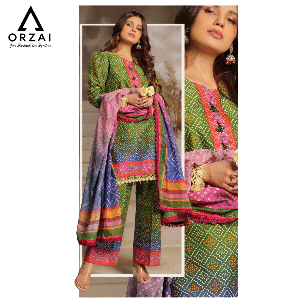 Pakistani 3-Piece Lawn Dress - Image 2