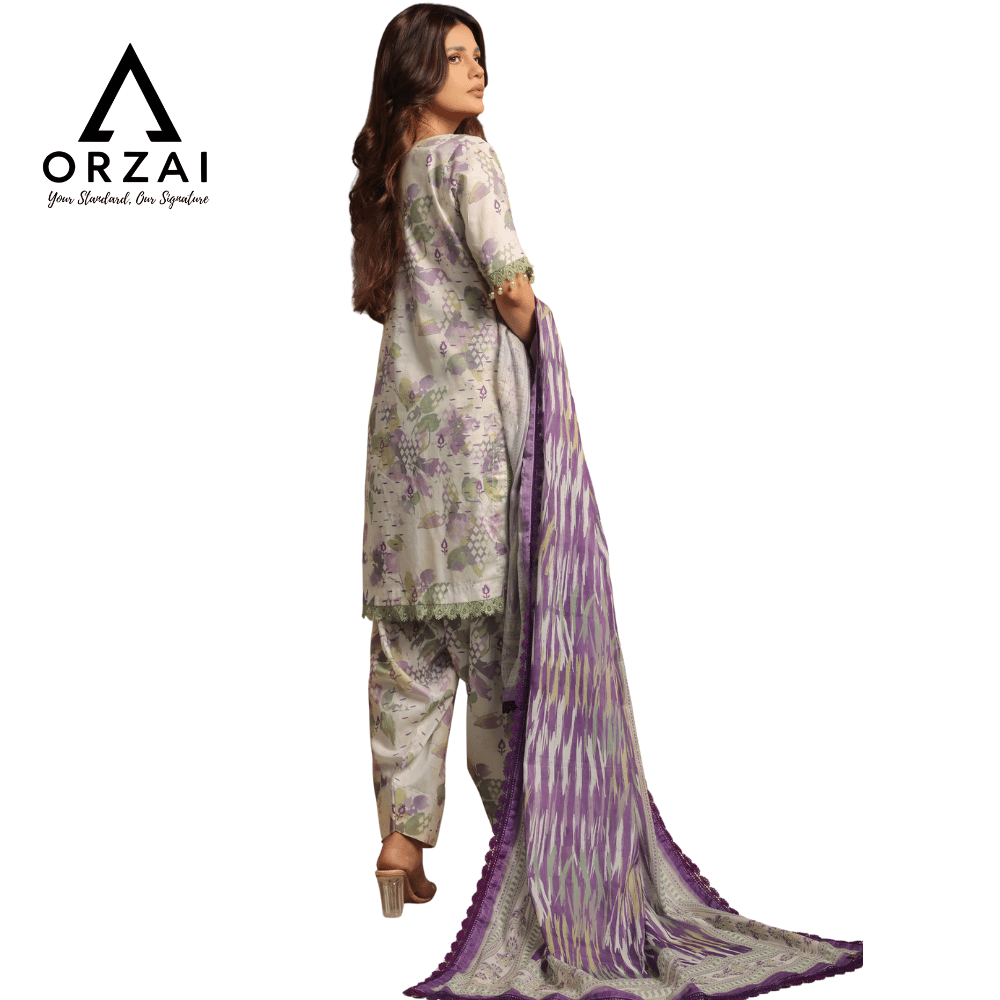 Pakistani 3-Piece Lawn Dress - Image 3