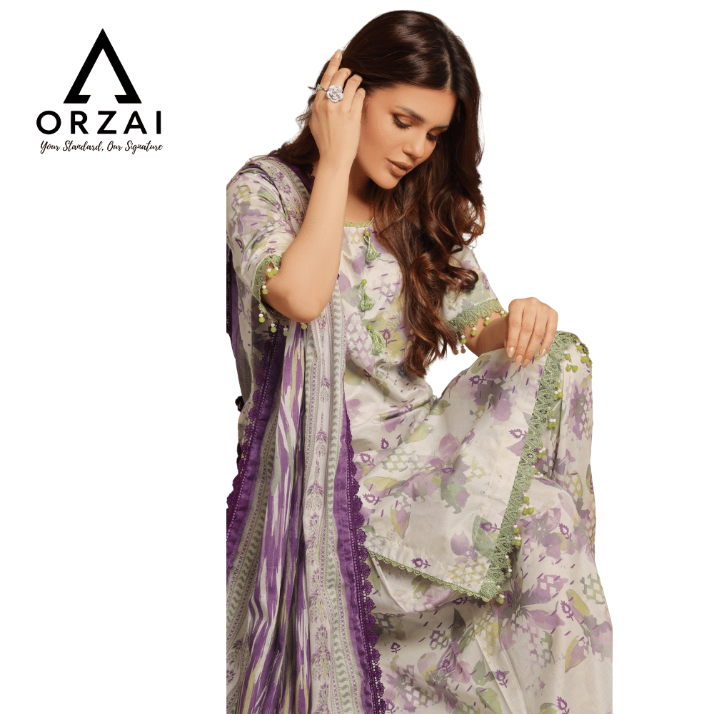 Pakistani 3-Piece Lawn Dress - Image 5