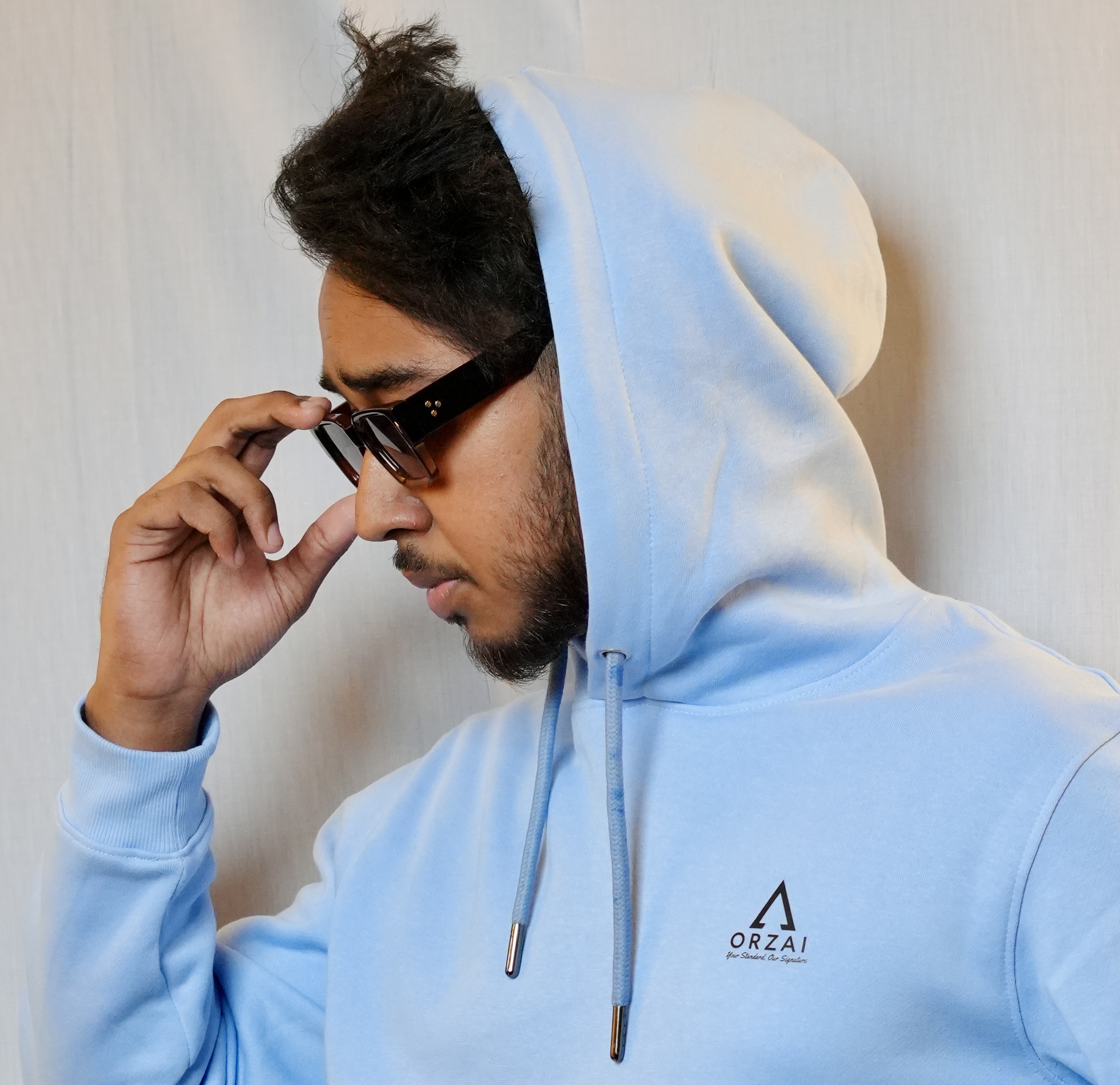 Men’s Premium Sky Blue Hoodie - Image 2